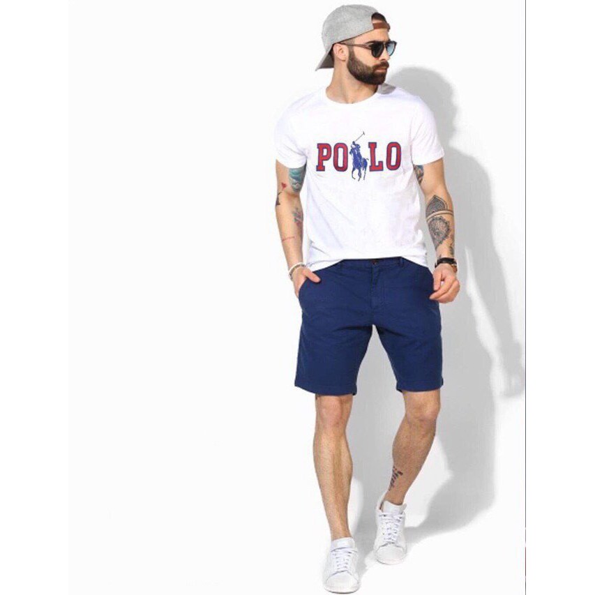 |Sale mạnh| Áo thun nam trắng polo, vải cotton co giãn cực tốt, mặc mát bao thoải mái