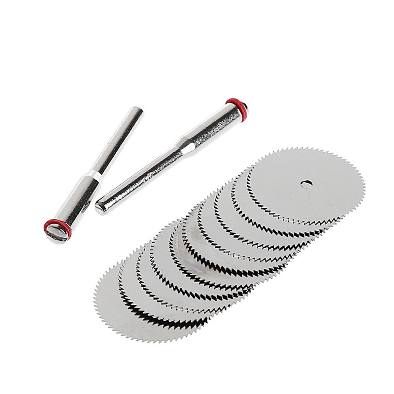 INN 10 x 32mm Wood Saw Blade Disc + 2 x Rod Dremel Rotary Cutting Tool