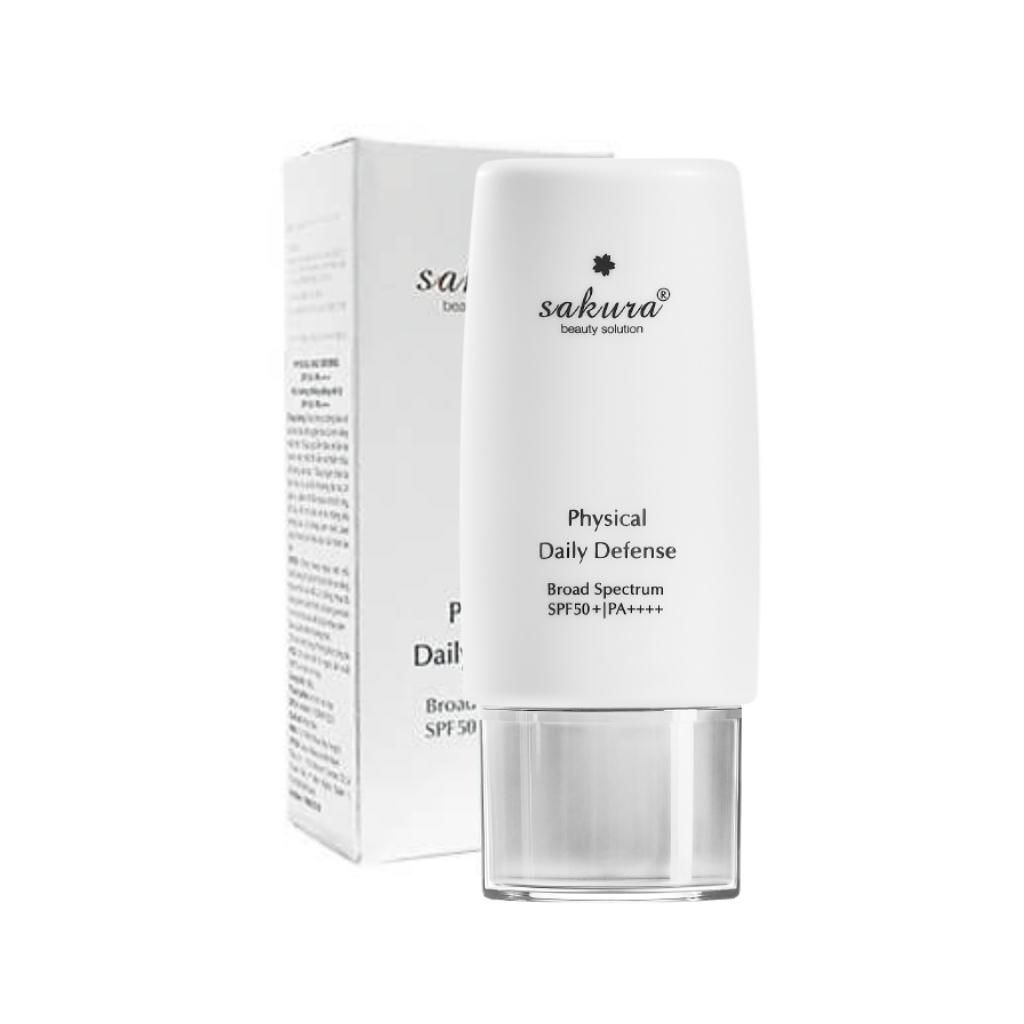 Kem Chống Nắng Vật Lý Dạng Nhũ Tương Sakura Physical Daily Defense SPF 50+ PA++++ (Hộp 60g)