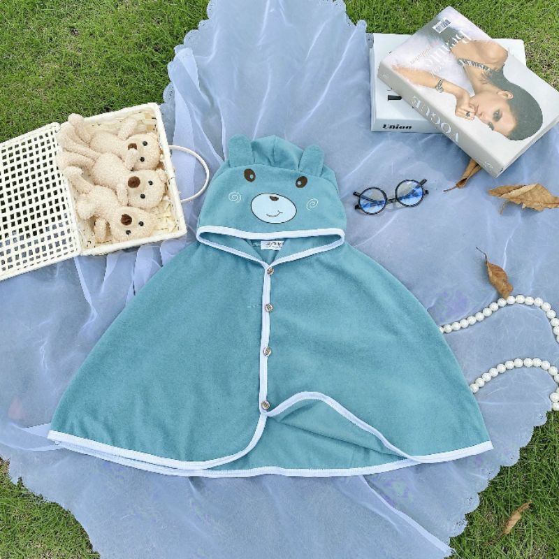 Áo Choàng Chống Nắng Gió Mùa Thu Đông, Kiểu Cánh Rơi Cho Bé 7-16kg