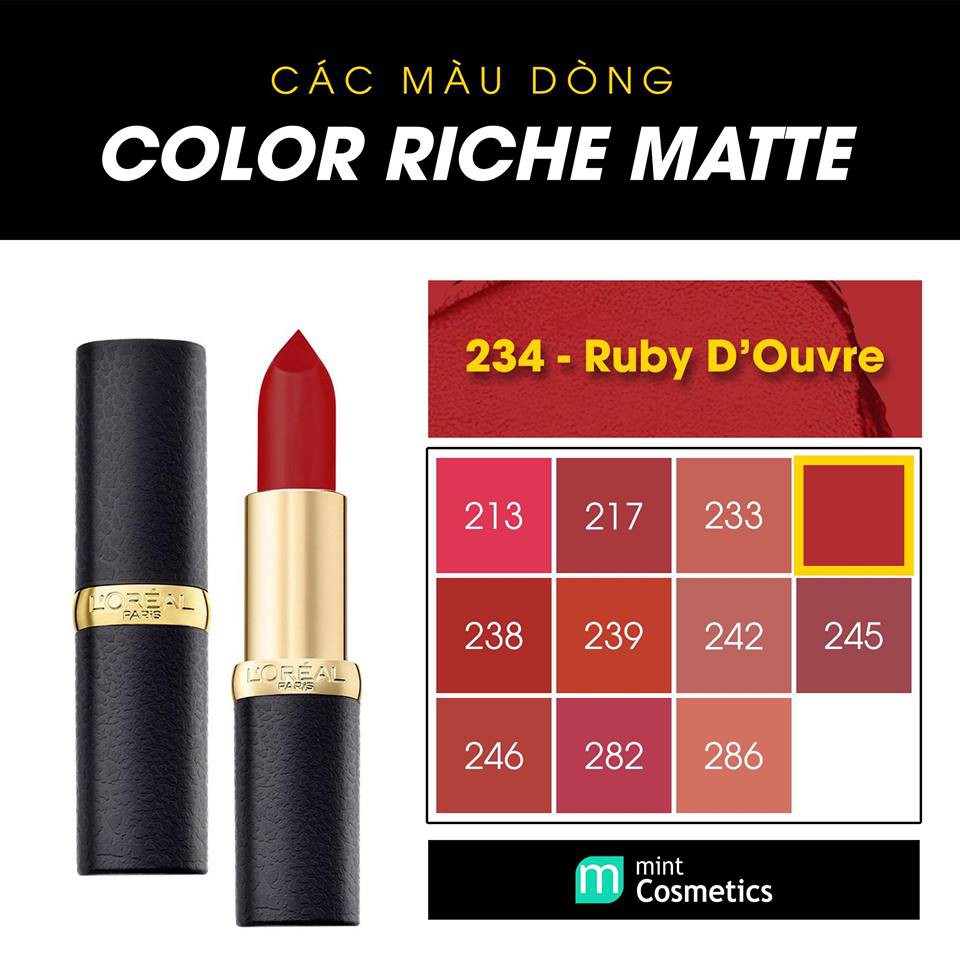 Son Thỏi L’Oréal Color Riche Matte