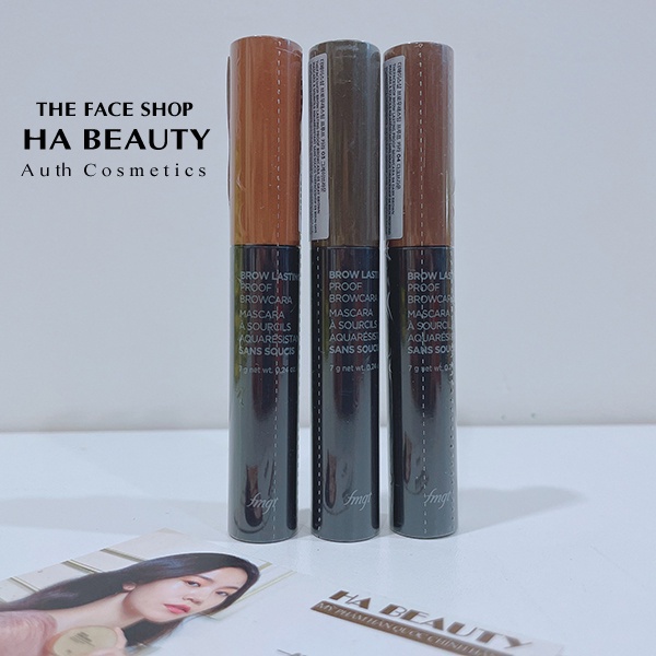 Mascara lông mày chống lem chống nước lâu trôi tông nâu trẻ trung The Face Shop Brow Lasting Proof Browcara Mascara 6.5g