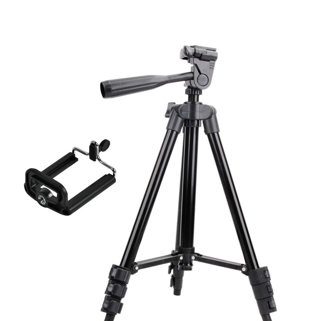 Giá đỡ chụp hình cho điện thoại, máy ảnh, Tripod 3120, màu đen, chắc chắn