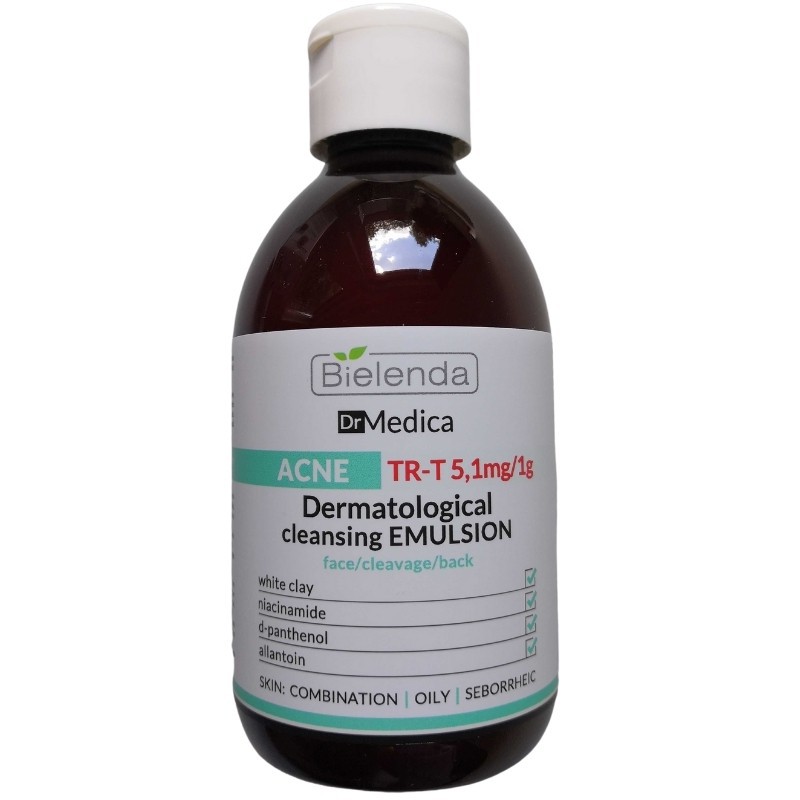 [TOP 1 SHOPEE] Sữa rửa mặt giảm nhờn mụn Bielenda Dr Medica Acne Dermatological Cleansing Emulsion 250g (Bill Anh)