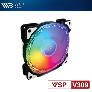 Mua Fan Quạt case 12cm VSP V309 Led Rainbow Crytal