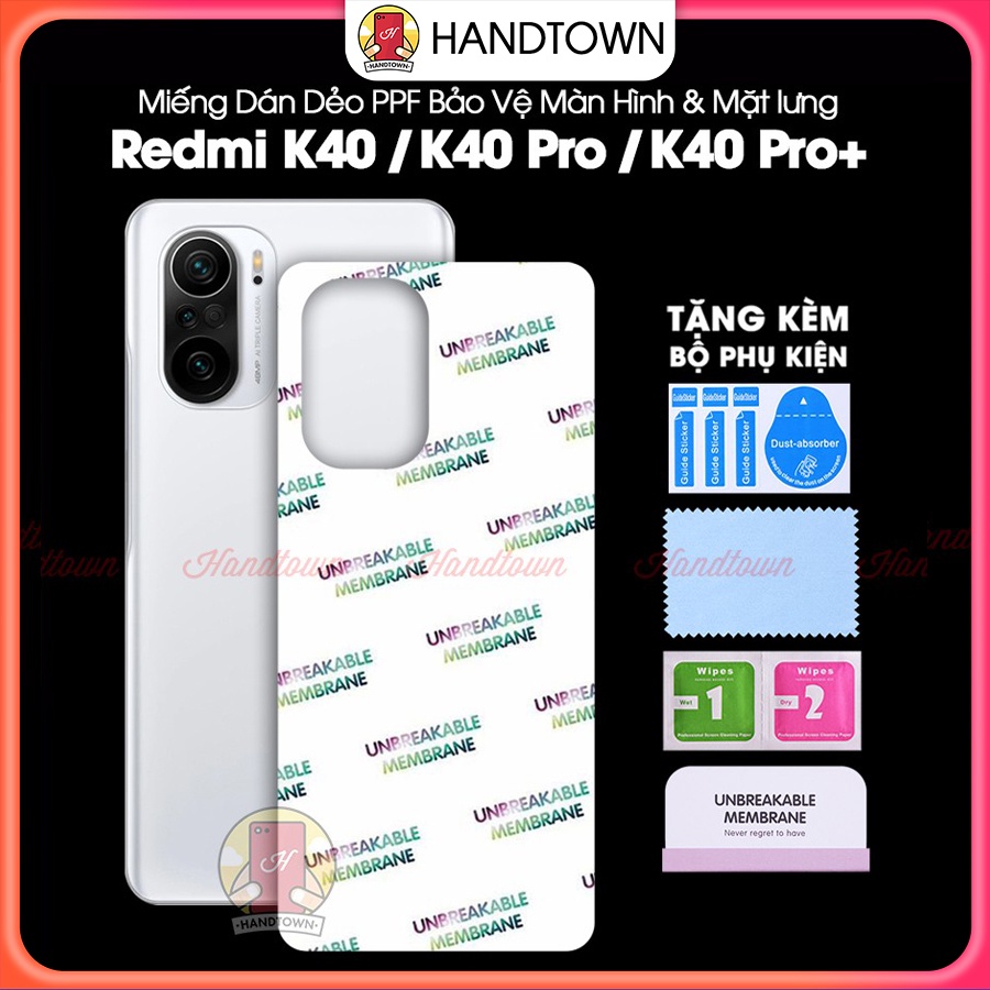 Dán PPF Màn Hình và Mặt Lưng Xiaomi Redmi K40 K50 gaming K40S K50 Pro+ K30i K30 Ultra Pro Poco F3 Kính Cường Lực Dẻo