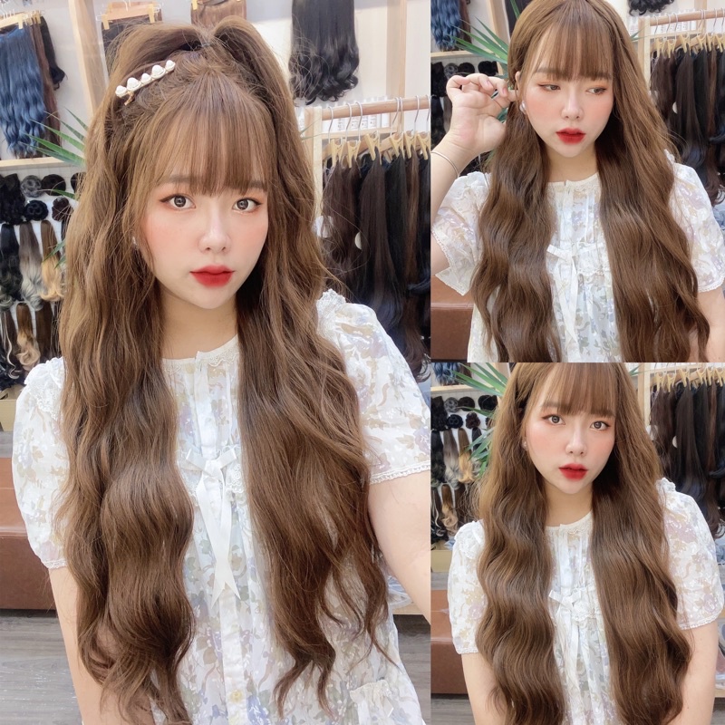 DJ- 07 Tóc giả nữ nguyên đầu sóng dài 70cm