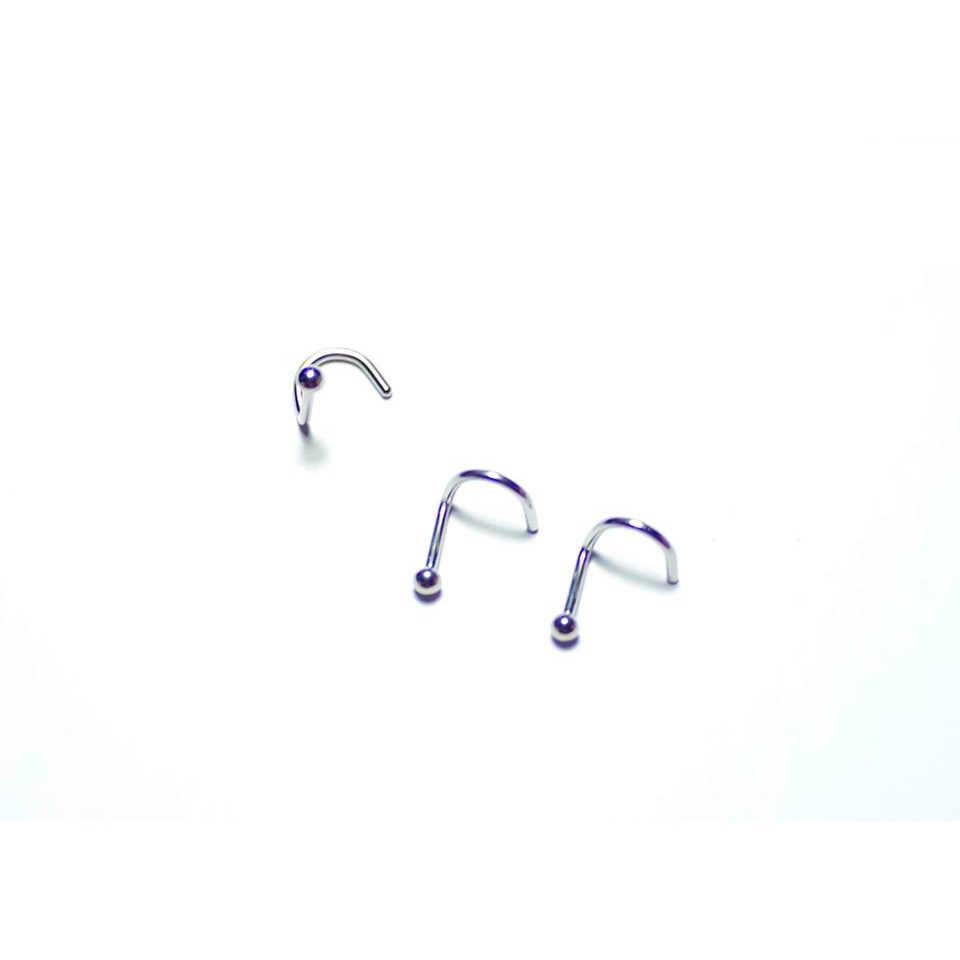 Khuyên mũi kiểu chữ cong đầu bi tròn Studentss Piercing