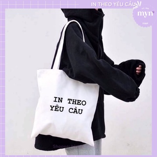 Túi Tote / Túi Canvas Trắng In Theo Yêu Cầu Cực HOT