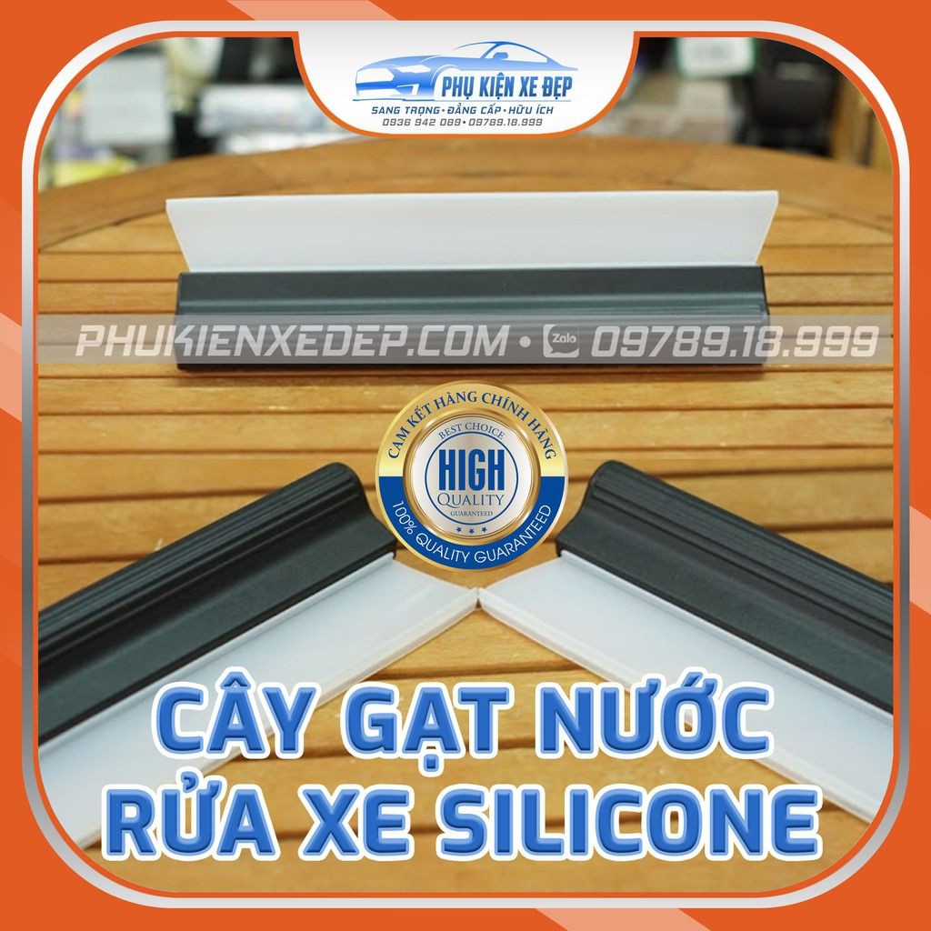 Cây gạt nước rửa xe ô tô silicon lưỡi lớn siêu bền, lưới to dày chuyên dụng cho các điểm rửa xe kích thước 26x7cm