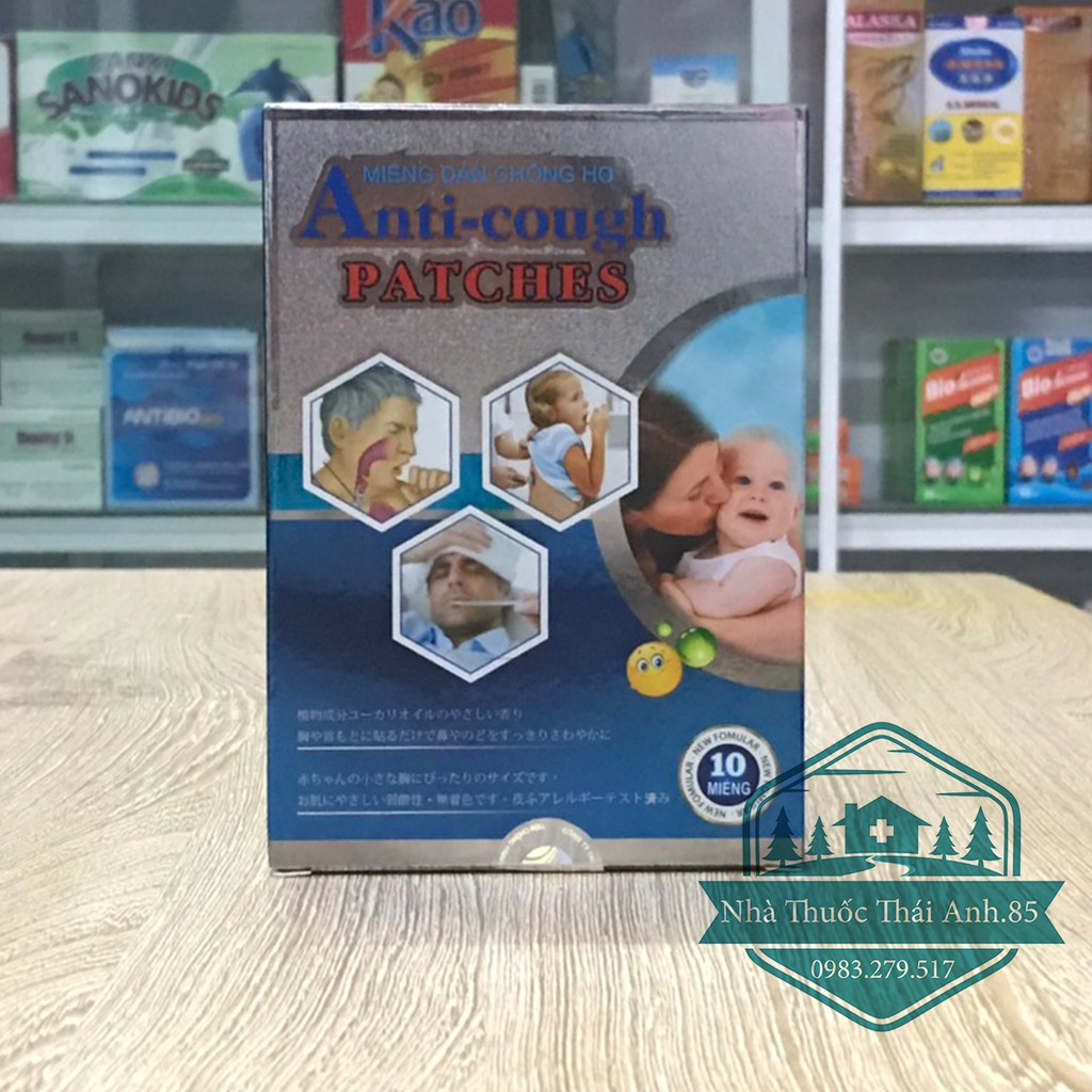 Miếng Dán Chống Ho Anti-cough PATCHES Hộp 10 Miếng