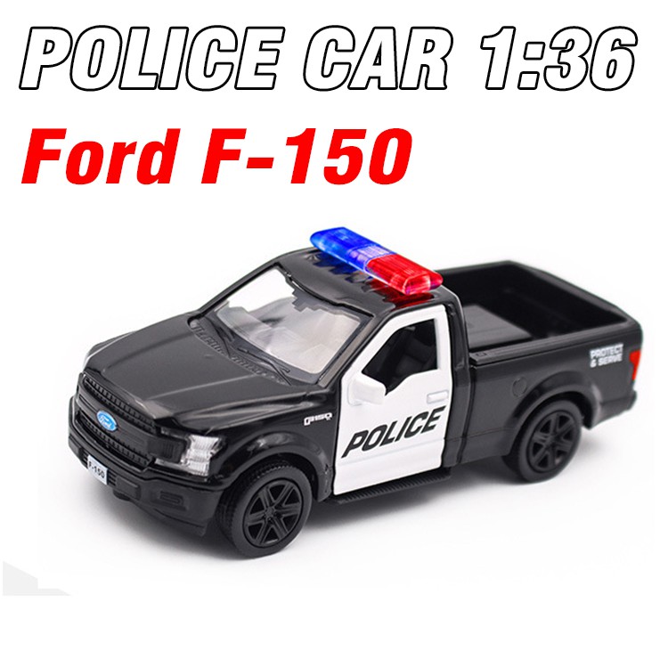 Quà tặng đồ chơi xe ô tô cảnh sát Ford F150 xe bằng kim loại mô hình cỡ nhỏ tỉ lệ 1:36