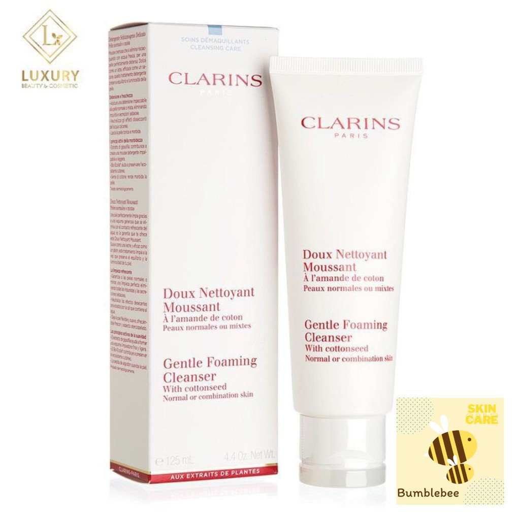 Sữa Rửa Mặt Clarins Gentle Foaming Cleanser With Cottonseed 125ml
