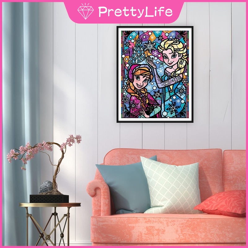 Bộ Tranh Đính Đá 5D Tự Làm 40x50cm Hình Nhân Vật Hoạt Hình Disney