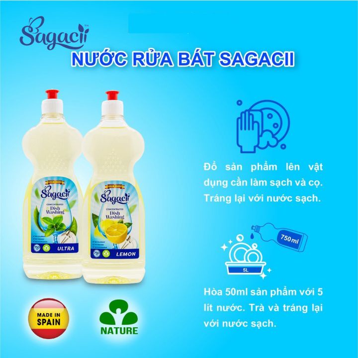 Nước rửa bát đậm đặc Sagacii