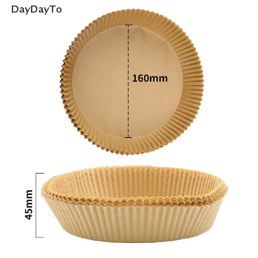 Set 50 Giấy Lót Nồi Chiên Không Dầu Chống Dính Sử Dụng Một Lần Hình Tròn 16cm