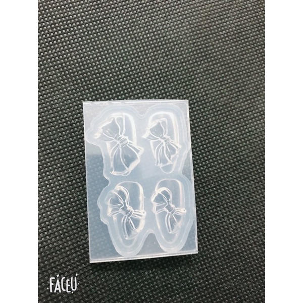 Khuôn silicon nail gấu, nơ, hoa, dấu chân trái tim làm charm nail hot, khuôn silicon đắp bột làm móng nghệ thuật