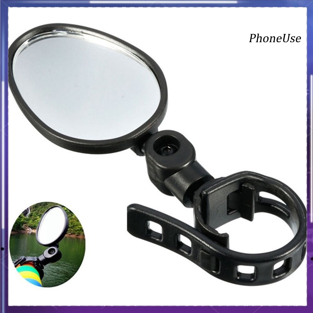 Gương chiếu hậu xoay 360 độ gắn tay lái xe đạp