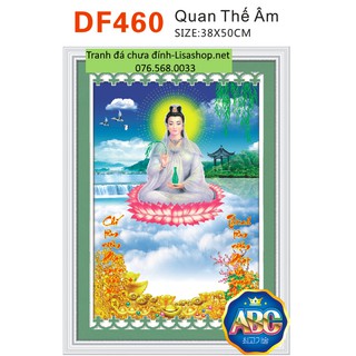Tranh đính đá PHẬT QUAN ÂM DF460(38x50cm) chưa đính