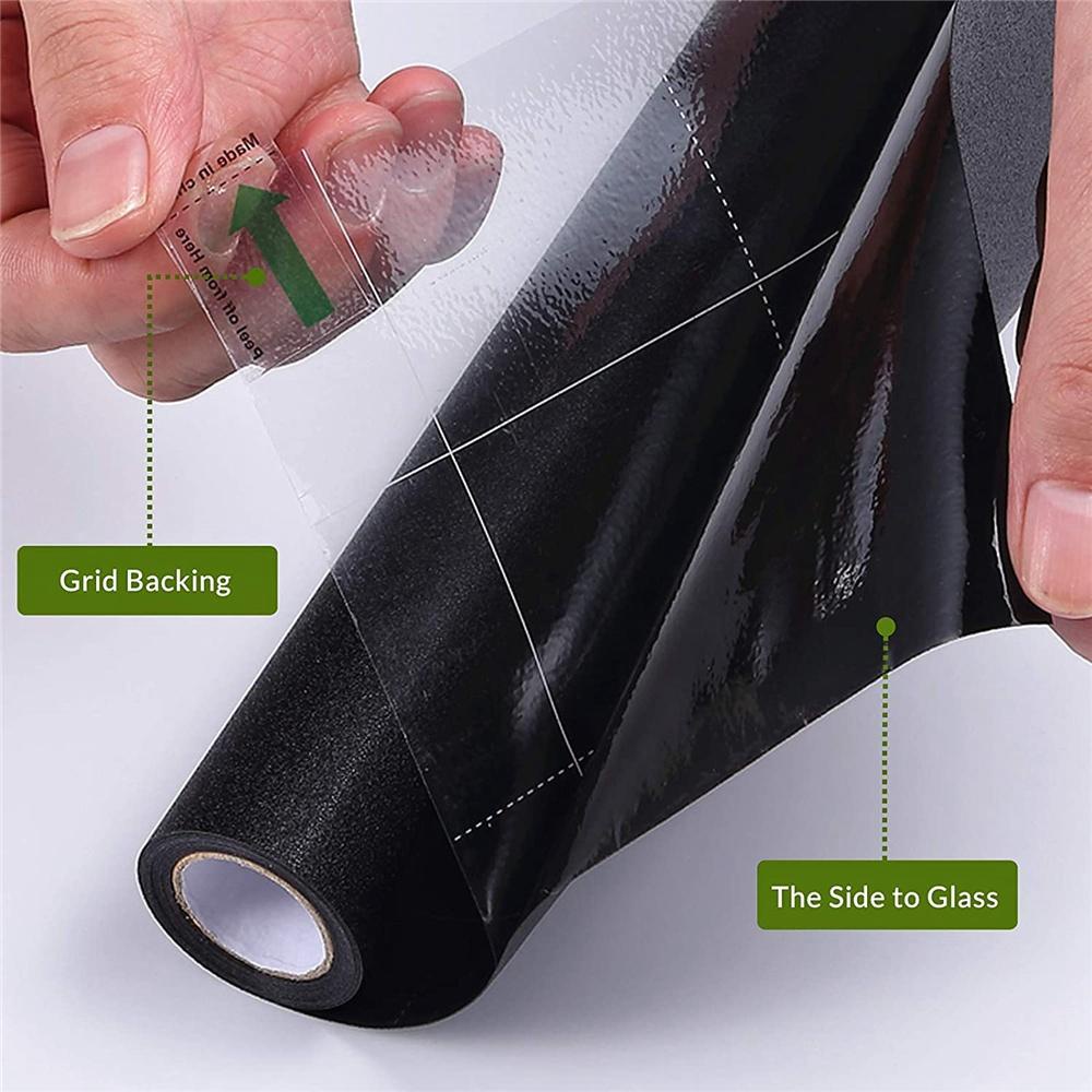 Phim Dán Cửa Sổ Chống Nhìn Trộm Màu Đen Có Thể Tháo Rời Tiện Dụng