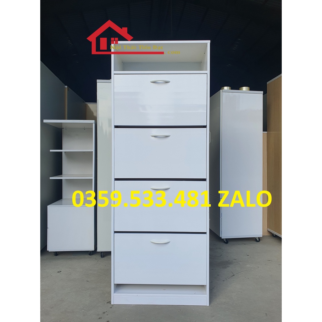 Tủ kệ giày dép thông minh 4 cánh lật tích hợp ngăn để mũ bảo hiểm 1m8x80,1mx31 Freeship HCM