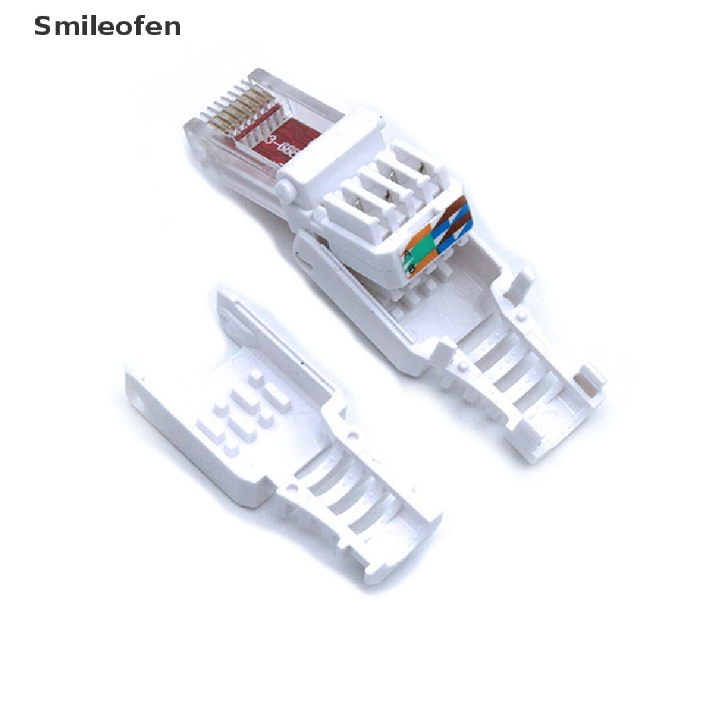 Đầu Nối RJ45 Màu Trắng Chuyên Dụng Cho Dây Cáp CCTV