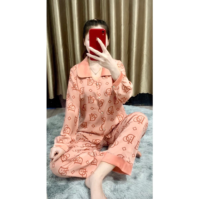 Đồ Bộ Pijama mặc nhà - Bộ Lụa Mango Sam & Charm Dài Tay Hoạ Tiết Cao Cấp - Đi ngủ cũng phải xinh | BigBuy360 - bigbuy360.vn