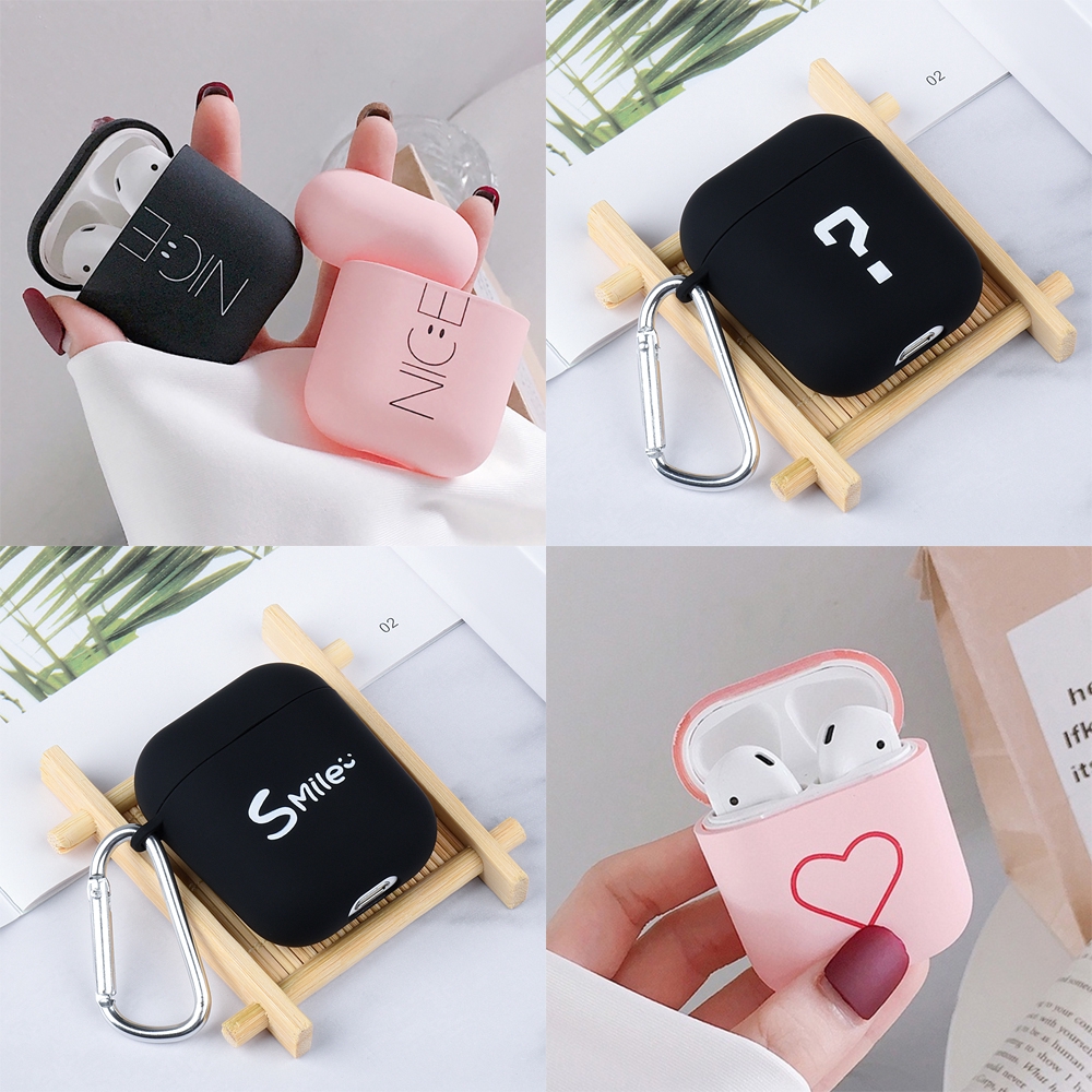 Vỏ Bảo Vệ Hộp Sạc Tai Nghe Bluetooth Không Dây Apple Airpods Màu Nhám Dễ Thương