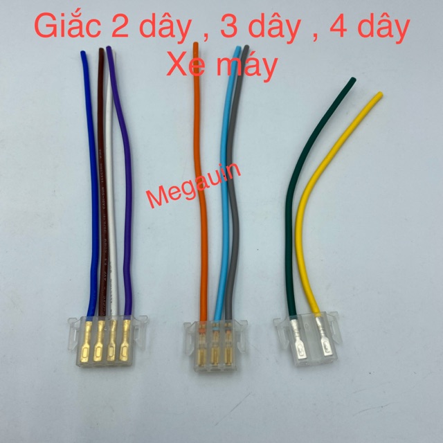 Giắc cắm nút công tắc xe máy (giắc 2 dây, 3 dây, 4 dây cho công tắc đề, pha cos passing)