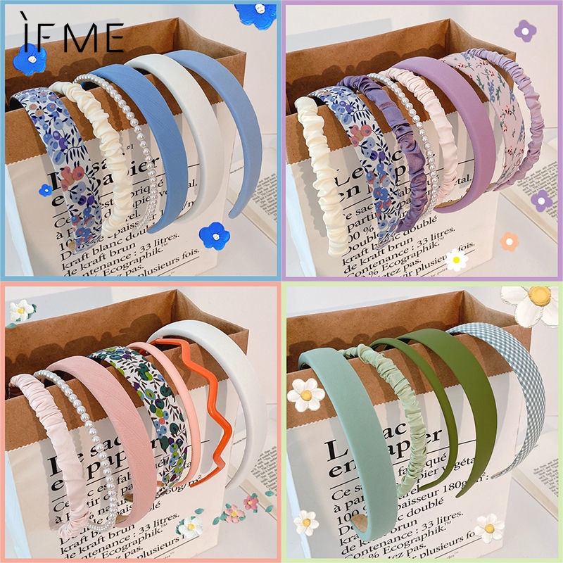 IF ME Cài tóc   vải lụa/ đính hạt ngọc trai giả thời trang Hàn Quốc dành cho nữ