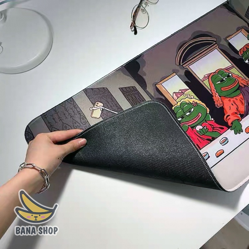 Lót chuột gaming - mouse pad silicon ếch xanh Pepe siêu bựa dành cho vozer