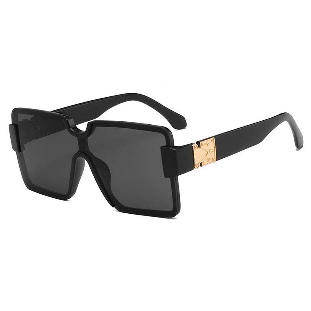 IVORY Kính Mát Gọng Lớn In Họa Tiết Da Báo Màu Gradient Phong Cách Punk Hip Hop One Piece Cho Nam