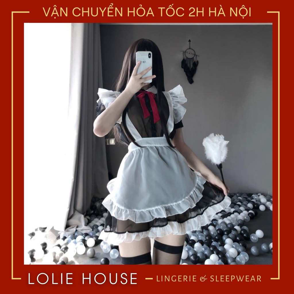 Cosplay hầu gái sexy lolita - Váy đầm ngủ cosplay hầu gái sexy bằng ren voan dành cho nữ LOLIE HOUSE - CP27 | BigBuy360 - bigbuy360.vn