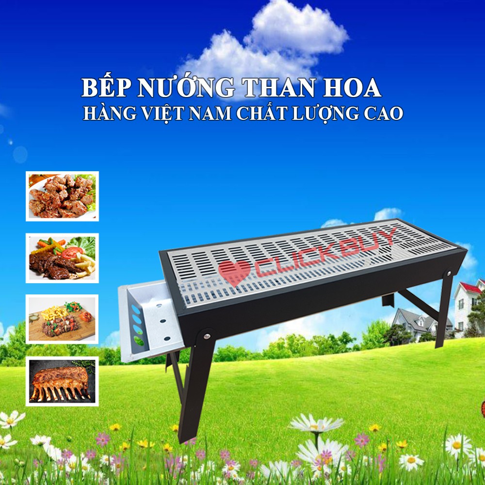 [Hàng Loại 1] Bếp Nướng Than Hoa Phiên Bản Cải Tiến Với Bộ Khung Chắc Chắn Và Phên Nướng Inox Dễ Dàng Vệ Sinh