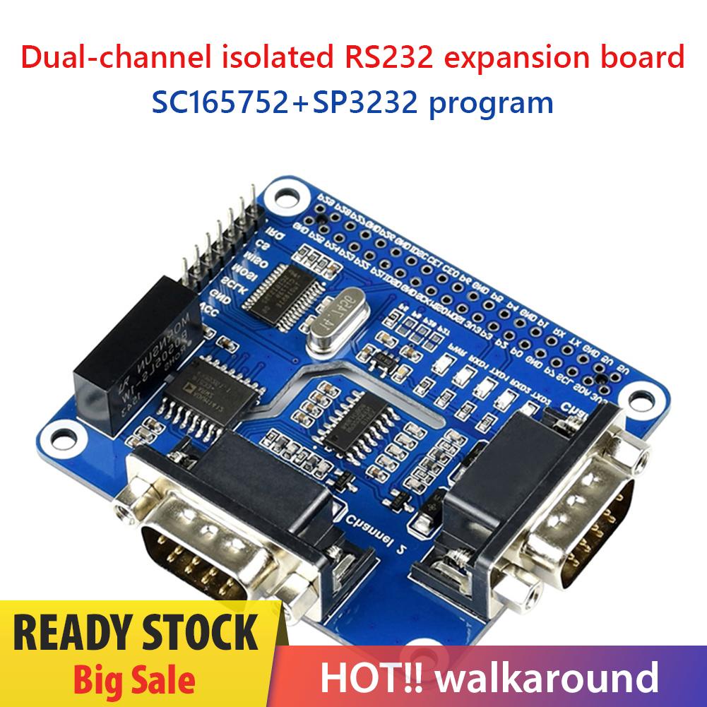 walkaround Original Raspberry Pi 4 Model B SC16IS752 SP3232 Dual RS232 Expansion Board