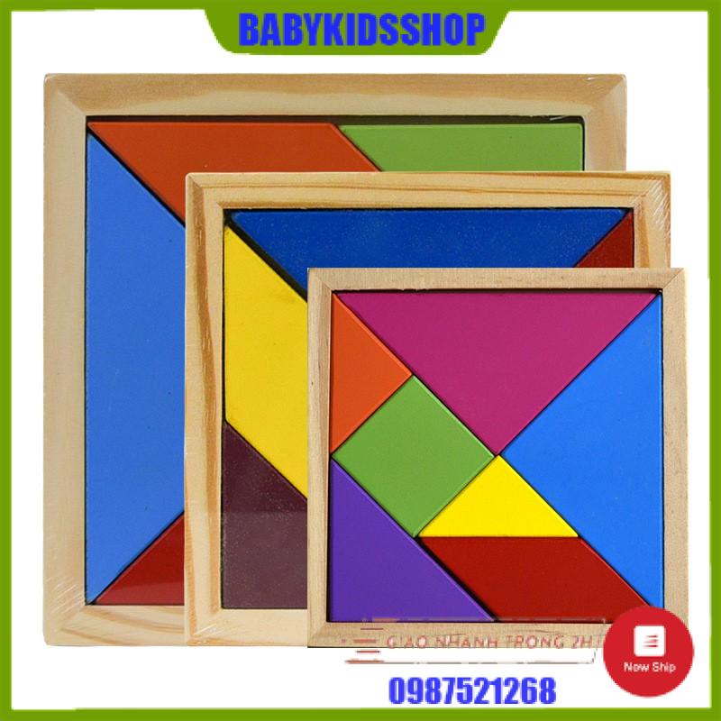 XẢ KHO GIÁ RẺ] Đồ chơi Tangram đơn có hướng dẫn