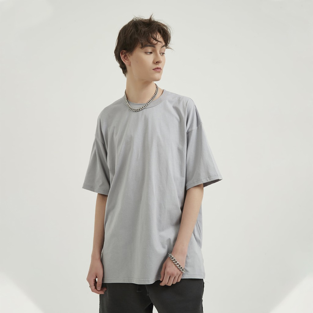 Áo thun nam nữ DECAO form Oversize Basic Xẻ tà
