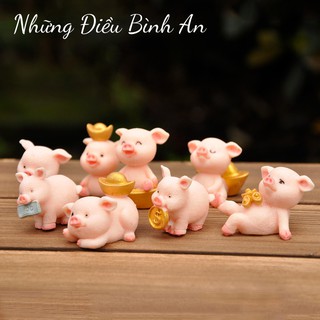 Heo Con trang trí ô tô, bàn làm việc, bánh kem đáng yêu dễ thương 💕FREESHIP 50k💕 Những Điều Bình An
