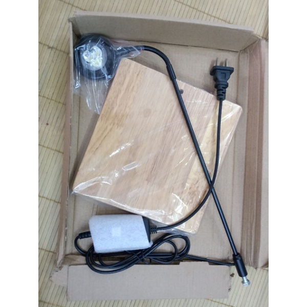 Đèn đế gỗ 5w và 3w dùng trong terrarium, thủy sinh, tiểu cảnh....
