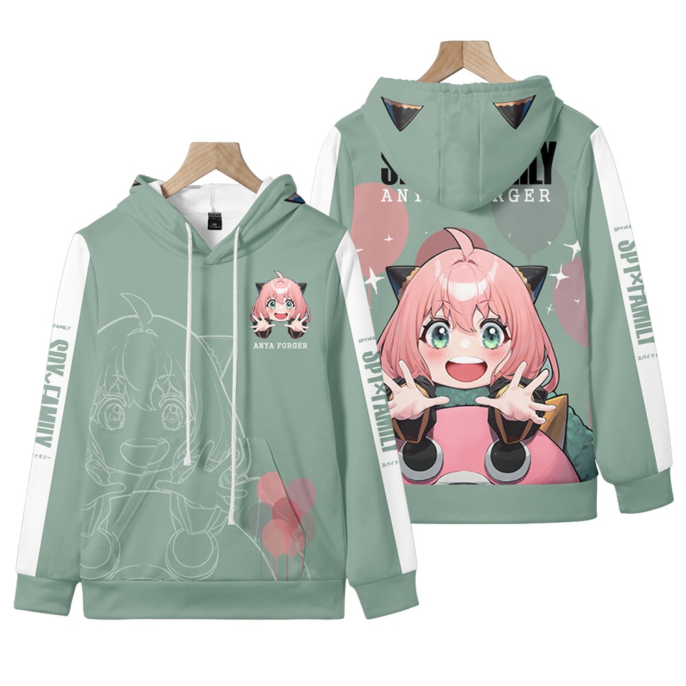 Áo Khoác Hoodie Hóa Trang Nhân Vật Anya Trong Phim Hoạt Hình SPY×FAMILY Dành Cho Nam Và Nữ