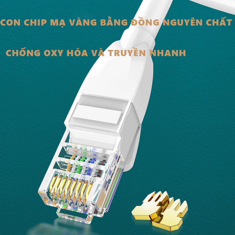 JAERSENT Dây Mạng Cat6 Bấm Sẵn 2 Đầu Cáp mạng Cáp mạng, cáp lan, cáp internet - 5m đến 50m