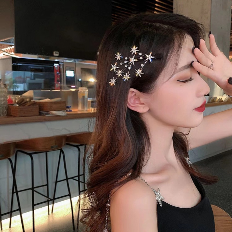 Kẹp Tóc Mái Ngang Đính Đá Thời Trang Cho Nữ