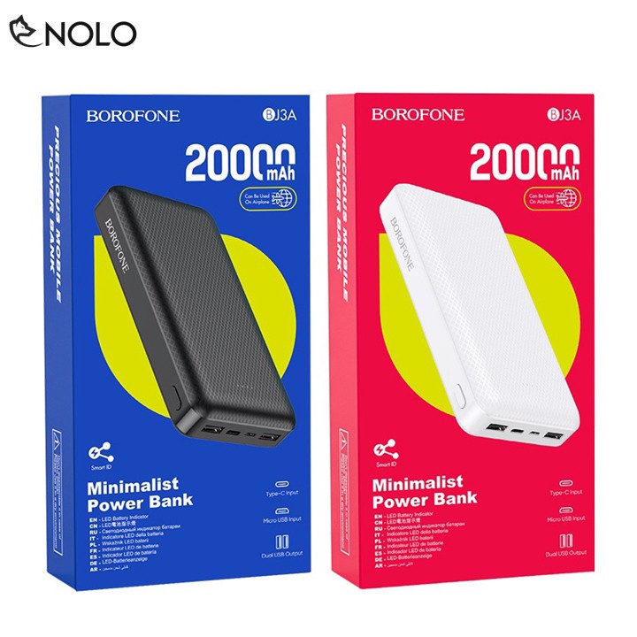 Pin Sạc Dự Phòng 20000Mah Borofone Bj3A