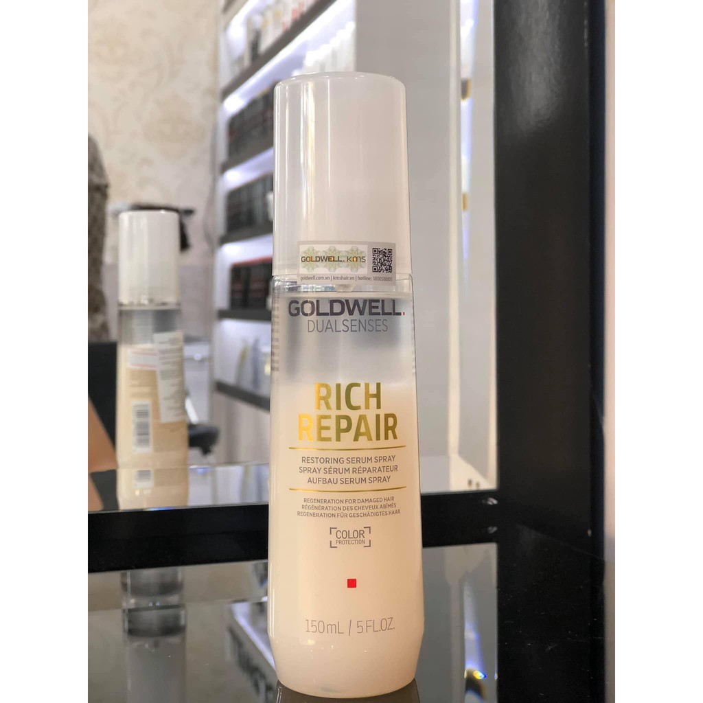 Xịt dưỡng tóc Goldwell Rich Repair bảo vệ tóc khô xơ hư tổn 150ml - Chính Hãng