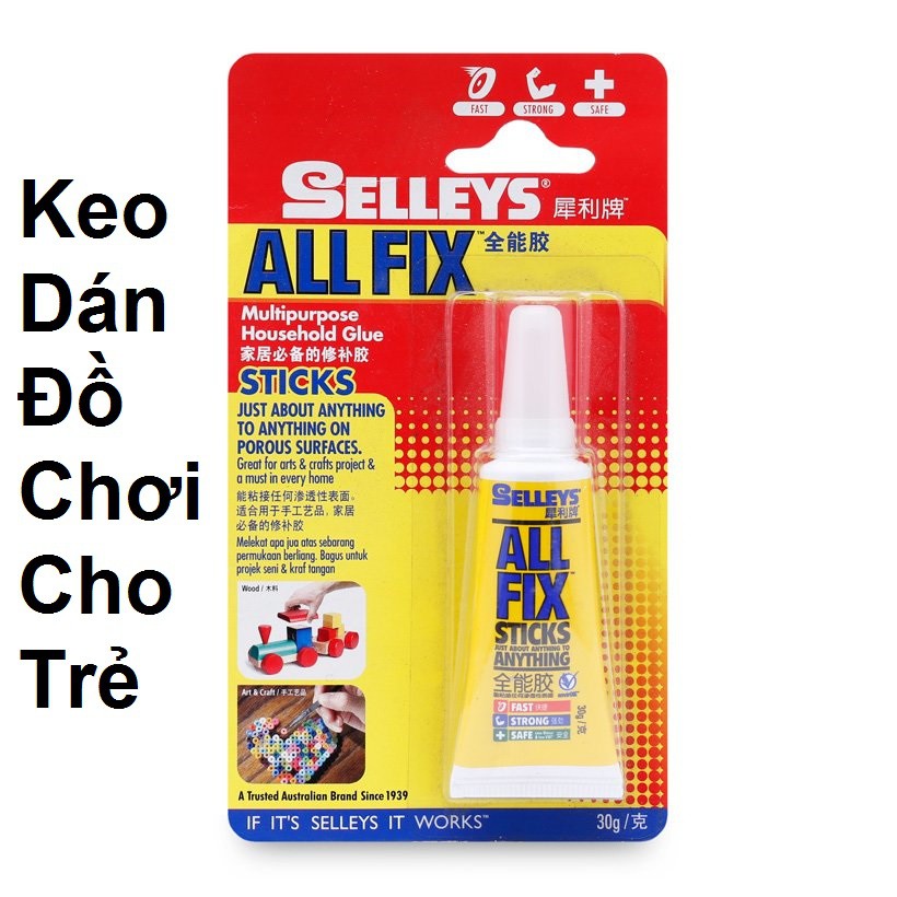 Keo Dán vật dụng và đồ chơi cho trẻ Selleys All Fix (30g)