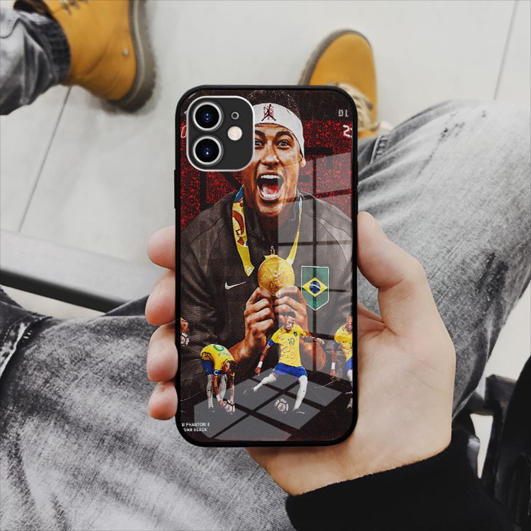 Ốp kính GOGO Neymar khoe cúp Iphone 7 - Iphone 12 pro max OK-FOO2001062