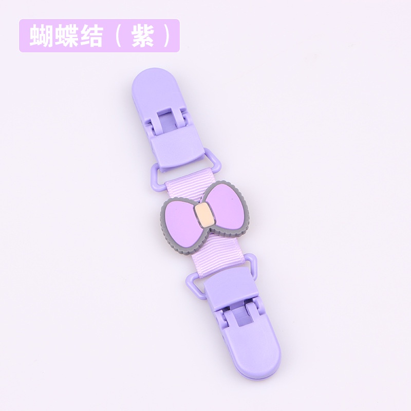 Kẹp Ti Giả Bằng Silicon Có Dây Xích / Kẹp / Khăn Tay Hoạt Hình Cho Bé