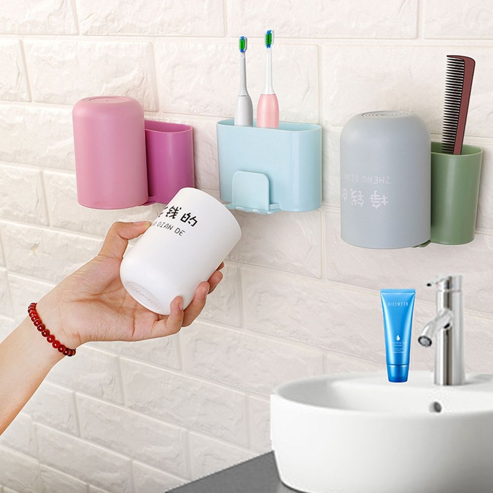 Augustina Giá Đỡ Bàn Chải Đánh Răng 1 Ngăn Gắn Tường Không Để Lại Dấu Vết
