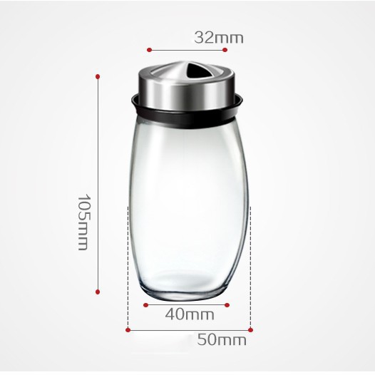 Kệ Gia Vị-9207-Hộp Đựng Gia Vị 6 Lọ Thủy Tinh Cao Cấp