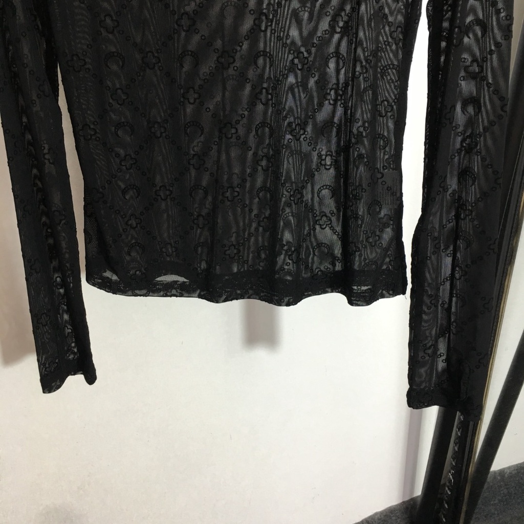 Áo ren lưới cotton dài tay Marine Serre gợi cảm, huyền bí